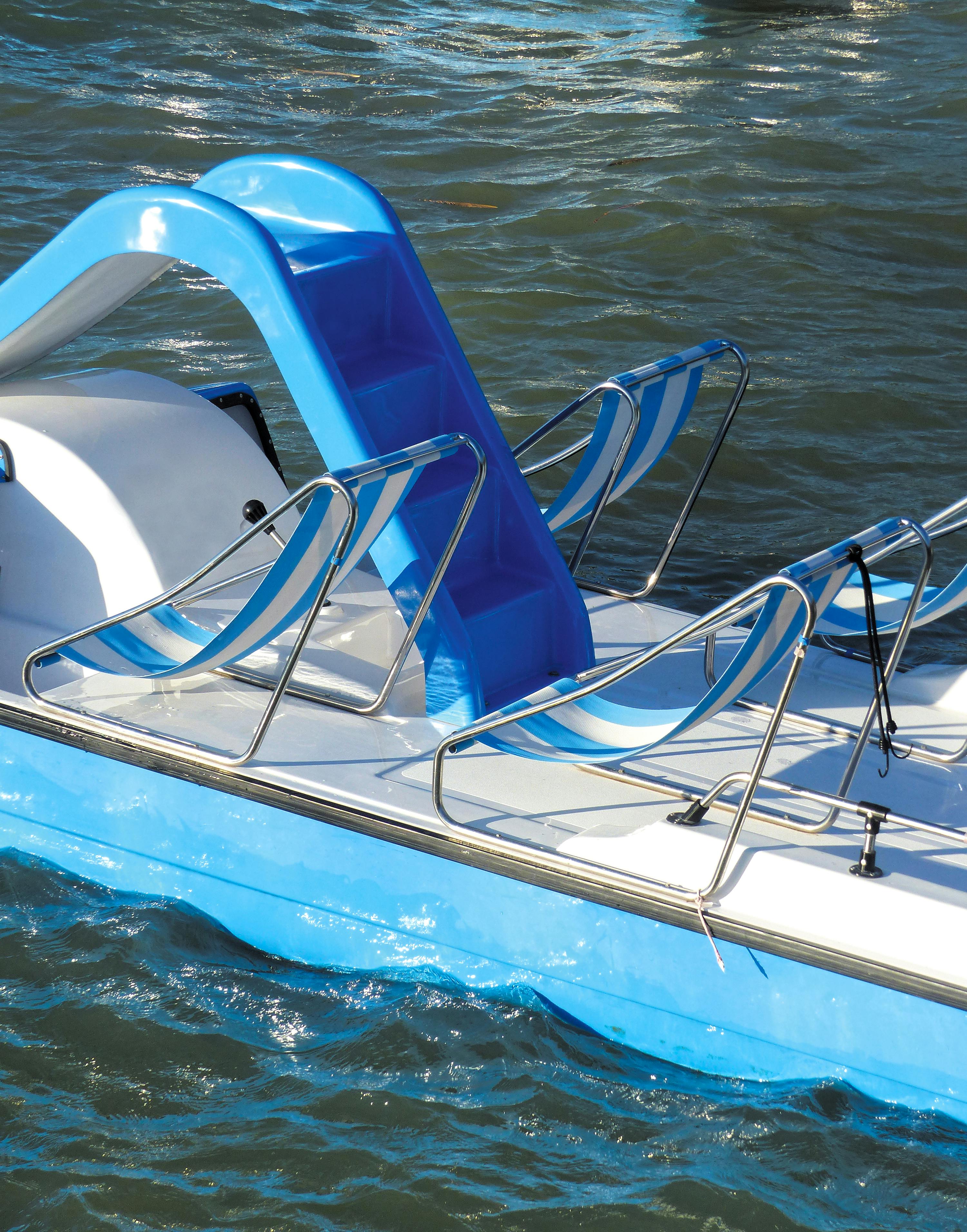 Pedal boat with slide